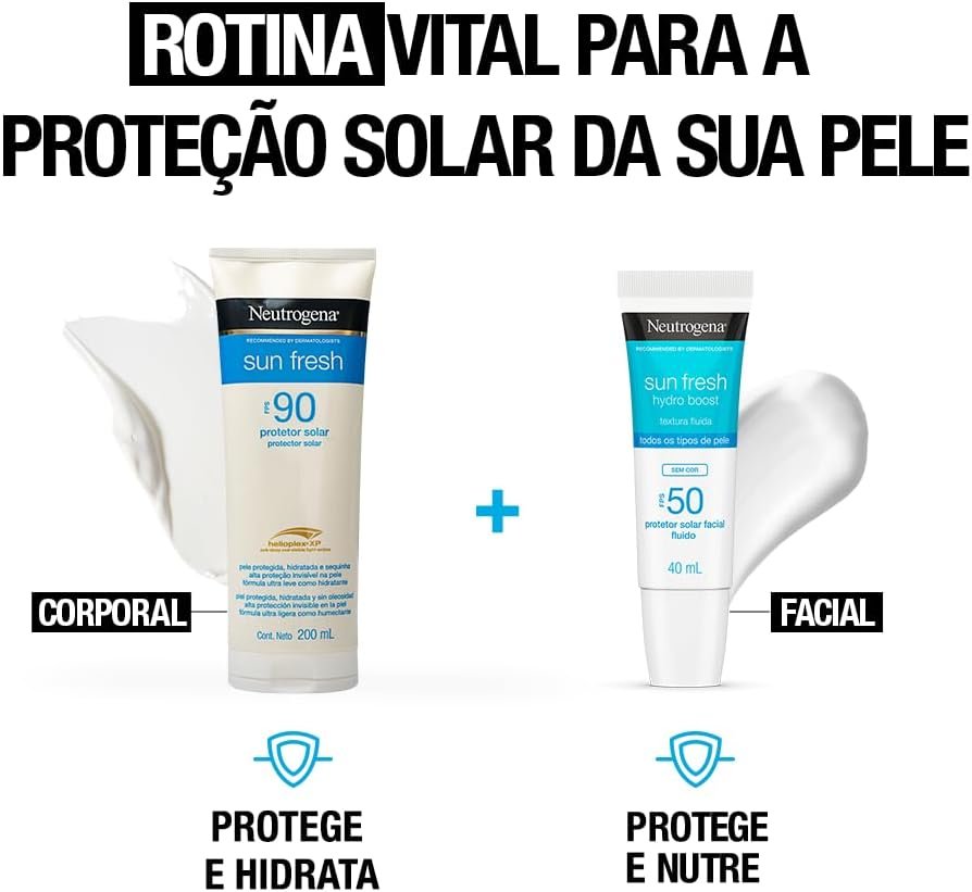 Neutrogena Sun Fresh Protetor Solar Corporal FPS 90, 200ml - Image 5