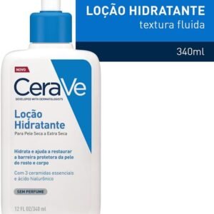 CeraVe, Loção Hidratante Corporal, com textura Fluida e Ácido Hialurônico 340g