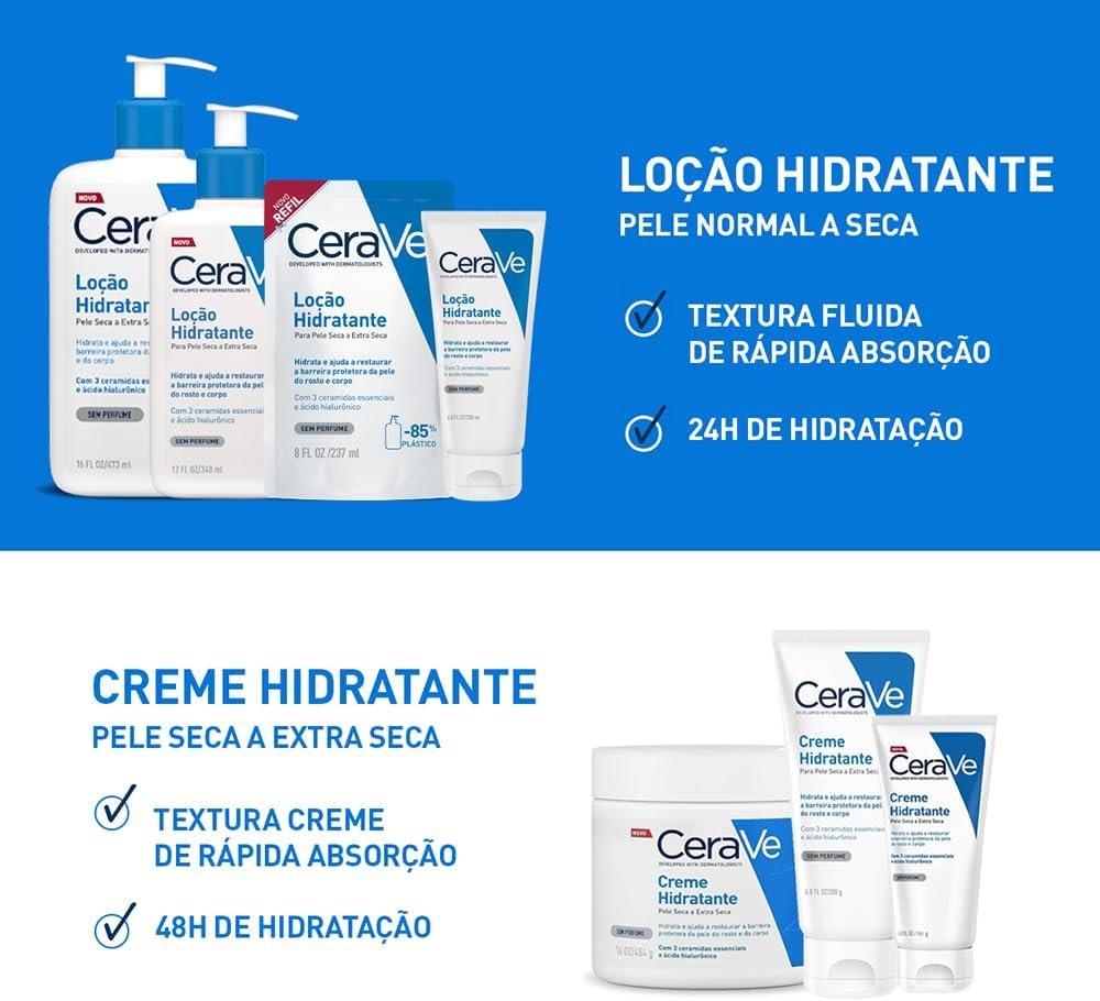 CeraVe, Loção Hidratante Corporal, com textura Fluida e Ácido Hialurônico 340g - Image 33