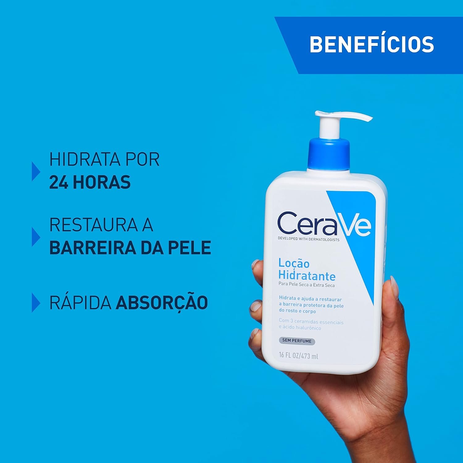 CeraVe, Loção Hidratante Corporal, com textura Fluida e Ácido Hialurônico 340g - Image 13