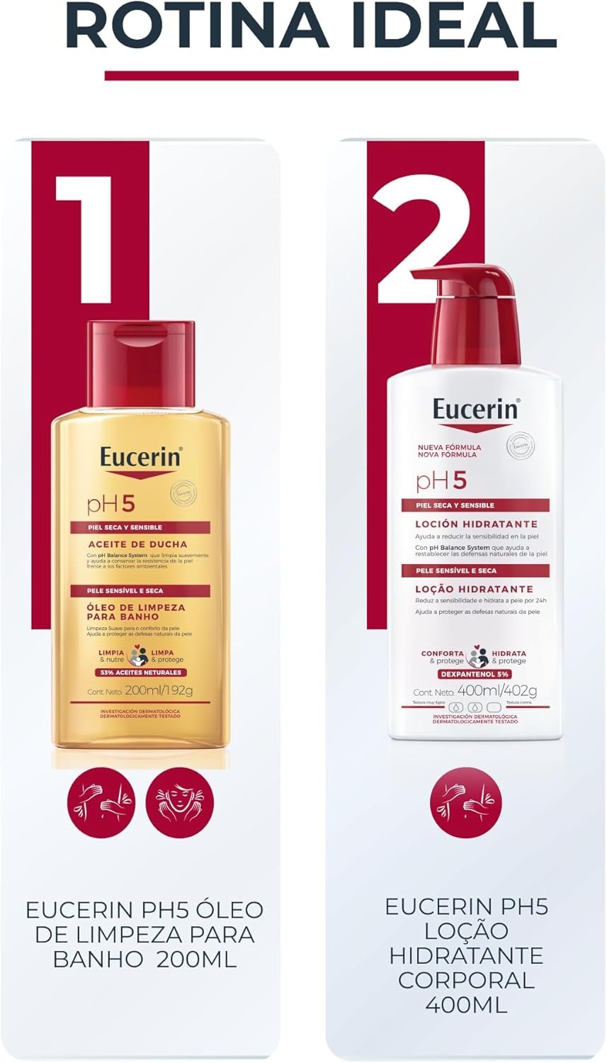 EUCERIN Óleo de Limpeza Corporal pH5 200ml - Image 6